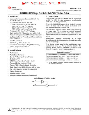 SN74AUC1G126 datasheet cover page