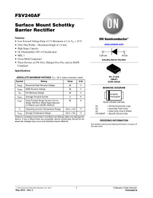 FSV240AF datasheet cover page