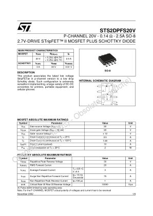 STS2DPFS20V datasheet cover page