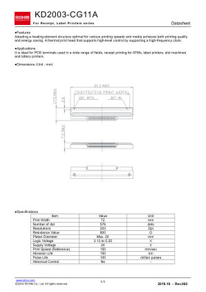 KD2003-CG11A 数据手册首页