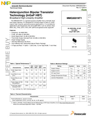 MMG3001NT1 datasheet cover page