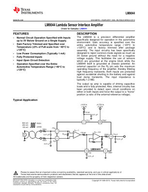 LM9044 数据手册首页
