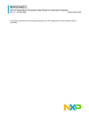 IMX93AEC datasheet cover page