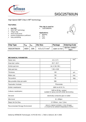 SIGC25T60UN-L7262U datasheet cover page