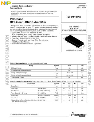MHPA19010 数据手册首页