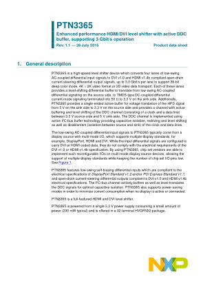 PTN3365 datasheet cover page