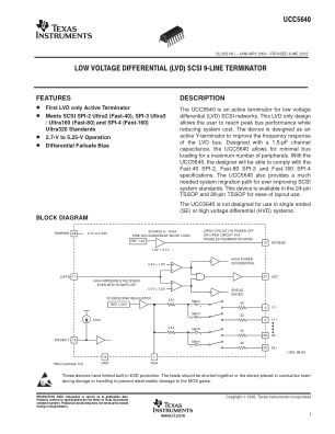 UCC5640 datasheet cover page