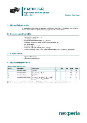 BAS16LS-QYL datasheet cover page