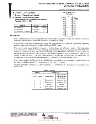 SN74ALS623A 数据手册首页