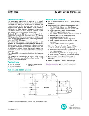 MAX14826 datasheet cover page