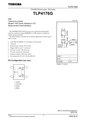 TLP4176G datasheet cover page