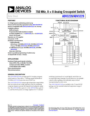 ADV3228 datasheet cover page