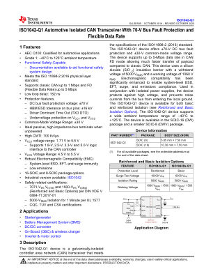 ISO1042-Q1 datasheet cover page