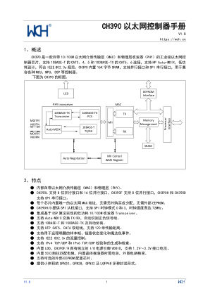 CH390H 数据手册首页