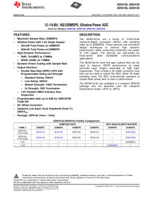 ADS4149 datasheet cover page