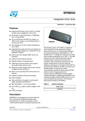 SPIMD20 数据手册首页
