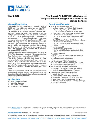 MAX25252 datasheet cover page