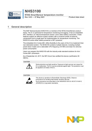 NHS3100 数据手册首页