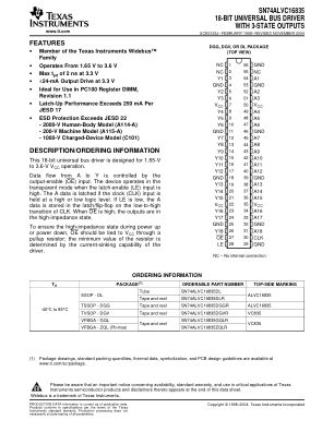 SN74ALVC16835 datasheet cover page