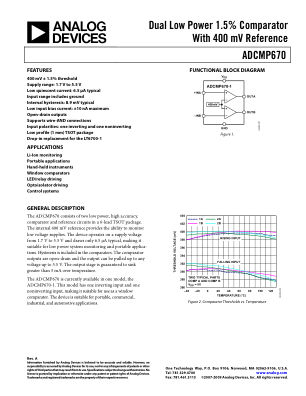 ADCMP670 数据手册首页