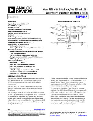 ADP5042 数据手册首页