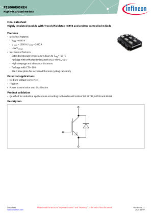 FZ1000R65KE4 datasheet cover page