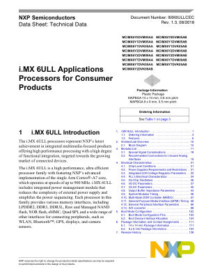 IMX6ULLCEC 数据手册首页