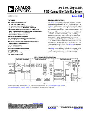 ADXL151 datasheet cover page