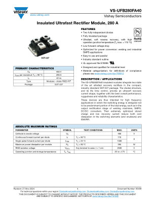 VS-UFB280FA40 数据手册首页