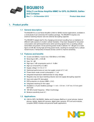 BGU8010 datasheet cover page