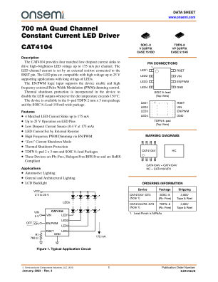 CAT4104 datasheet cover page