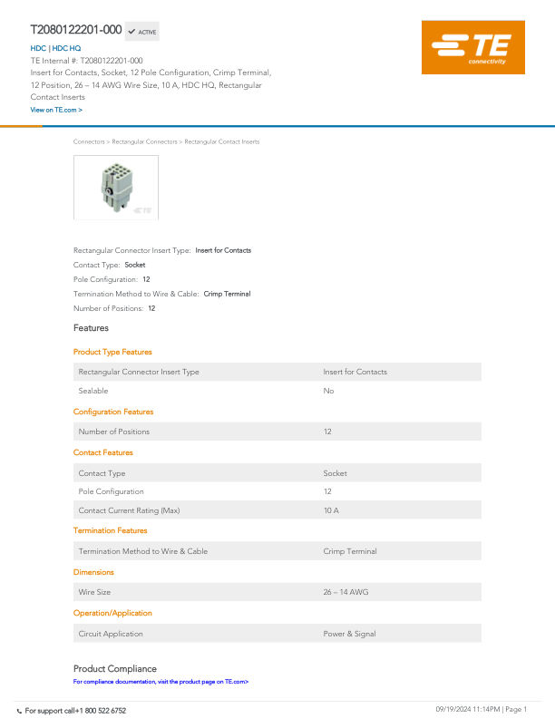 T2080122201-000 datasheet cover page