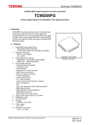 TC90205FG datasheet cover page