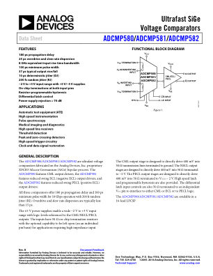 ADCMP580 数据手册首页