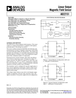 AD22151 datasheet cover page