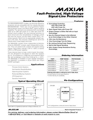 MAX4506-MAX4507 datasheet cover page