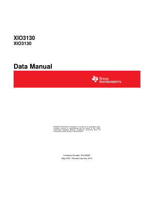 XIO3130 datasheet cover page