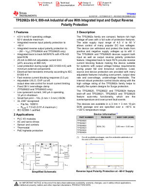 TPS2662 datasheet cover page