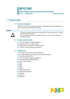 BFU730F datasheet cover page