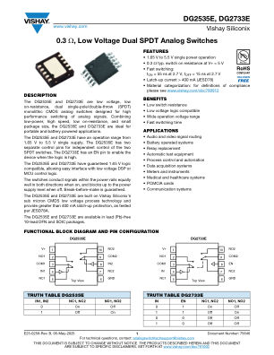 DG2535E datasheet cover page