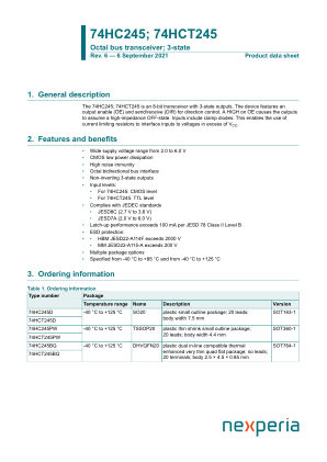 74HCT245D datasheet cover page