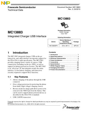 MC13883 数据手册首页