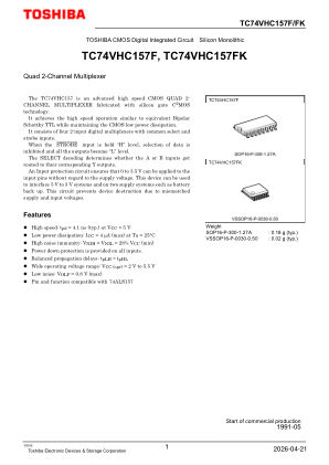 TC74VHC157F datasheet cover page