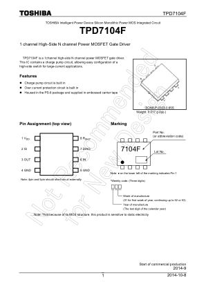 TPD7104F 数据手册首页