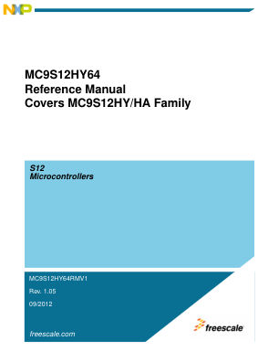 MC9S12HY64RMV1 datasheet cover page