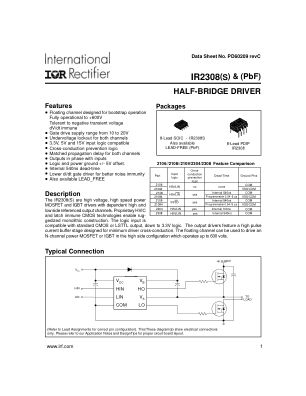 IR2308S datasheet cover page