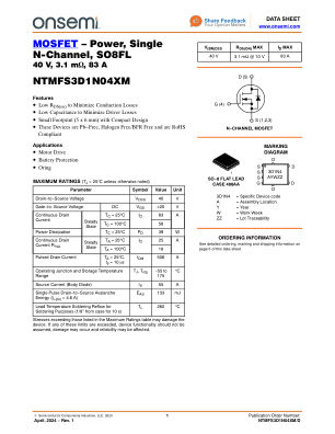 NTMFS3D1N04XM 数据手册首页