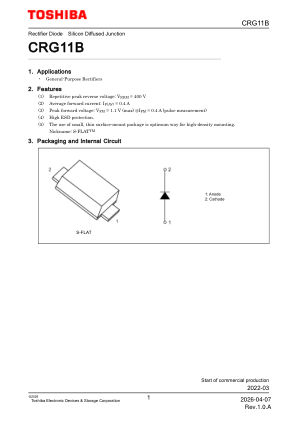 CRG11B datasheet cover page