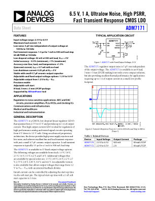 ADM7171 datasheet cover page