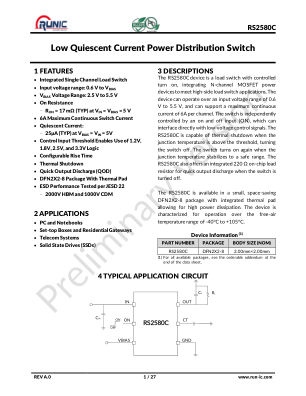 RS2580C datasheet cover page